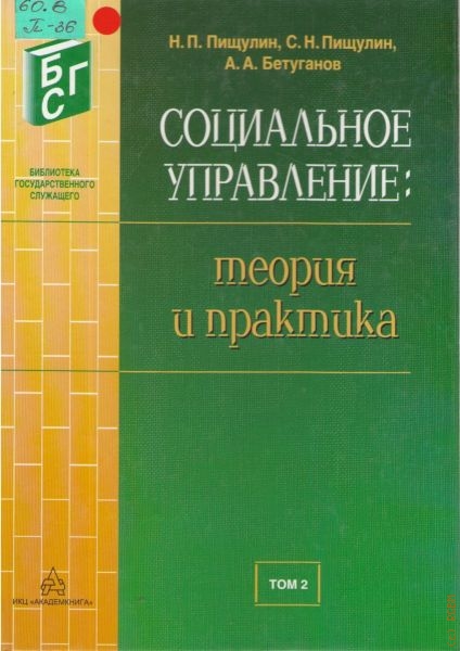 Пищулин Hиколай Петрович Социальное управление: теория и практика, Т. 2