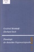 Meinhold G., Phonologie der deutschen Gegenwartssprache  1982