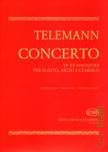 Telemann G.P., Concerto in re maggiore pwer flauto, archi e cembalo7 Klavierauszuc  1996