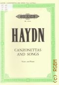 Haydn J., Canzonettas and songs for voice with piano accompaniment  ..