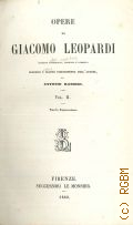 Leopardi G., Vol. 2. Opere di Giacomo Leopardi — 1880