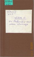 Wilde O., De Profundis and Other Writings � 1977 (Penguin English Library)