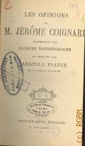France Anatole, Les opinions de M. Jrme Coignard  [..]