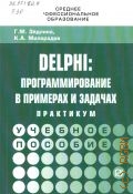 Эйдлина Г. М., Delphi: программирование в примерах и задачах. [практикум]. учебное пособие — 2019 (Среднее профессиональное образование)